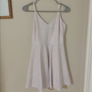 Lulu’s Way With Words White Lace Skater Dress